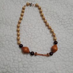 Vintage Wooden Necklace 