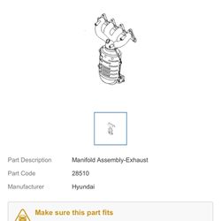 Genuine OEM 28(contact info removed)0 Exhaust Manifold Assembly 2005-2011 Hyundai Accent