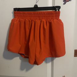 SHEIN Orange Butterfly Skort
