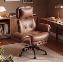 Brown Leather Executive Office Chair