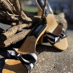 MICHAEL KORS - Zebra Wooden Summer Heels - US 6 