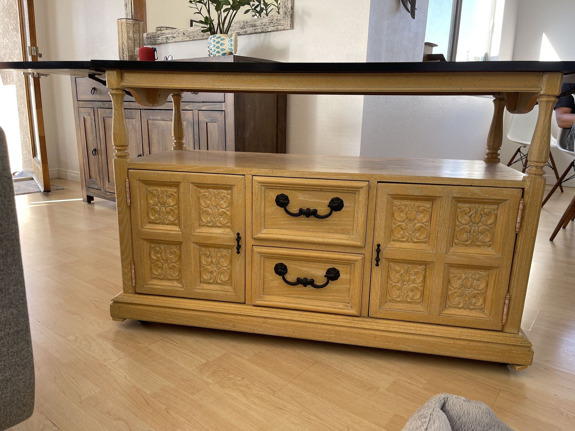 Buffet Table With Collapsing Sides