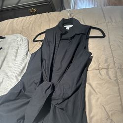 CABi capri jeans  with back or grey top