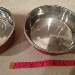 Heart Print Food Bowls