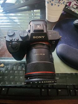 Sony a7iii with 24 mm lens with lens filters