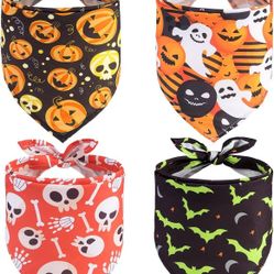 Halloween Pet Bandana 4 Pack