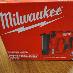 Milwaukee 23 ga pin nailer tool only m12