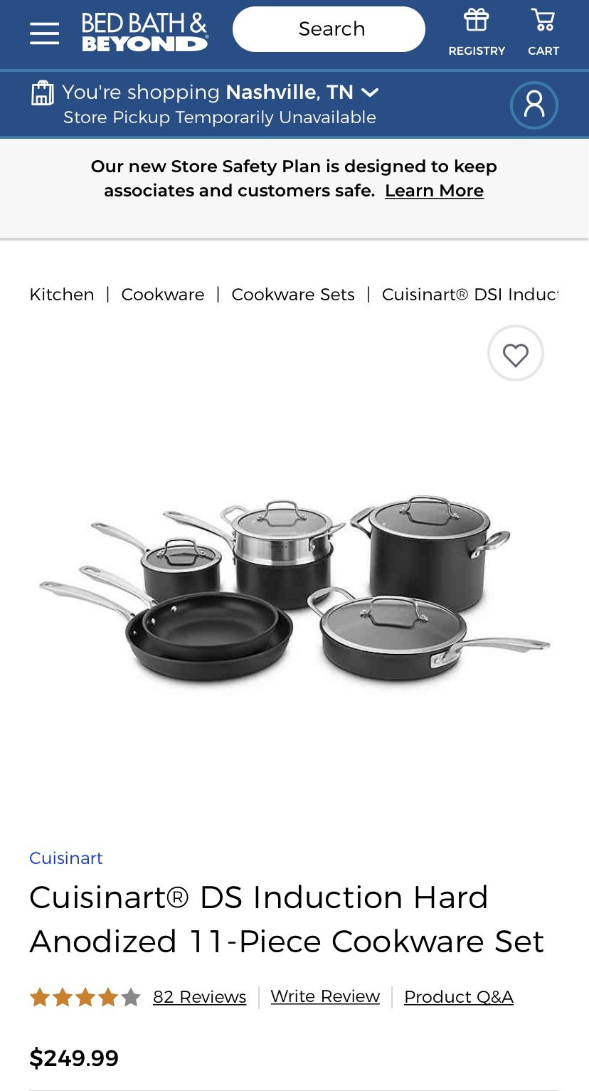 Cuisinart® DS Induction Hard Anodized 11-Piece Cookware Set