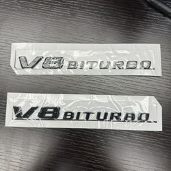 Mercedes V8 BiTurbo Badge Blacked Out