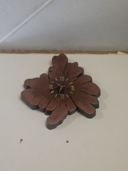 Large Vintage Wood Wall Clock 
