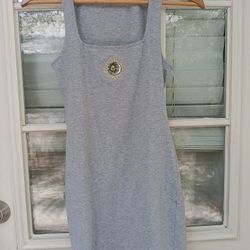 Forever 21 Grey Dress With Sunflower Size S