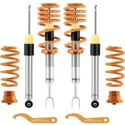 maXpeedingrods Coilovers for Audi A4 2000-2009, Coil Spring Shock Absorber, Height Adjustable Coilovers Suspension Kit Struts, Amortiguador Lowering K