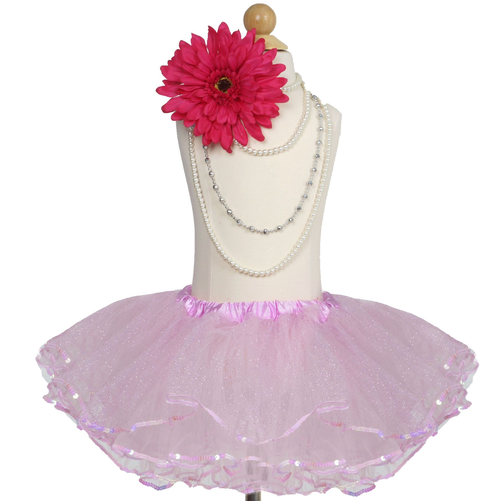 Cotton Candy Pink Sparkling Sequined Tutu Skirt