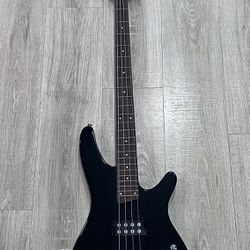 Ibanez Bass Guitar With Amp, Bag,  Cable, And Book