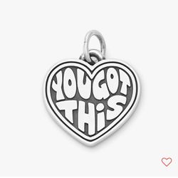 james avery silver "You Got This" Heart Charm
