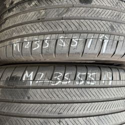 (2) 19” Michelin 235/55/19 Used Tires Pair Good Condition 