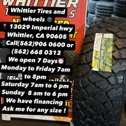 SET OF NEW TIRES, LT285/75R16 TBB AT , INCLUDING MOUNTING AND BALANCING. ASK ME FOR ANY SIZE OR BRAND, LLANTAS NUEVAS