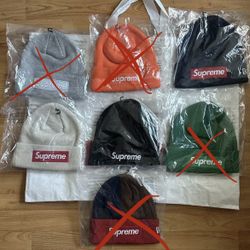 Supreme Box Logo New Era Beanies BRAND NEW IN HAND FW24