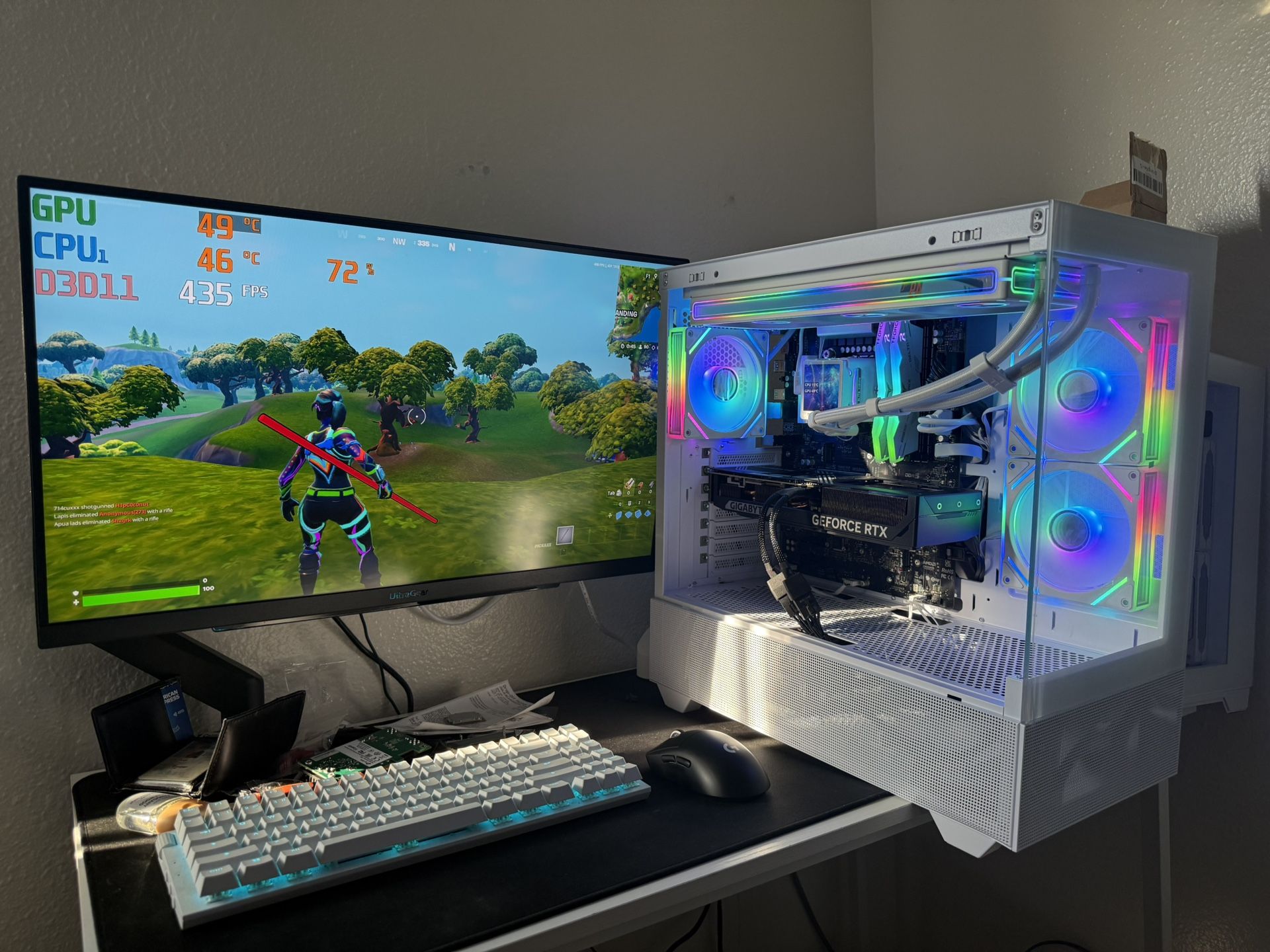 White Gaming Pc Computer Desktop RTX 5070
