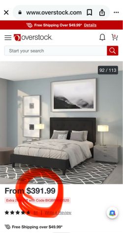 Queen bed frame , black velvet , Panel Tufted Upholstered Platform Bed - Black - Queen