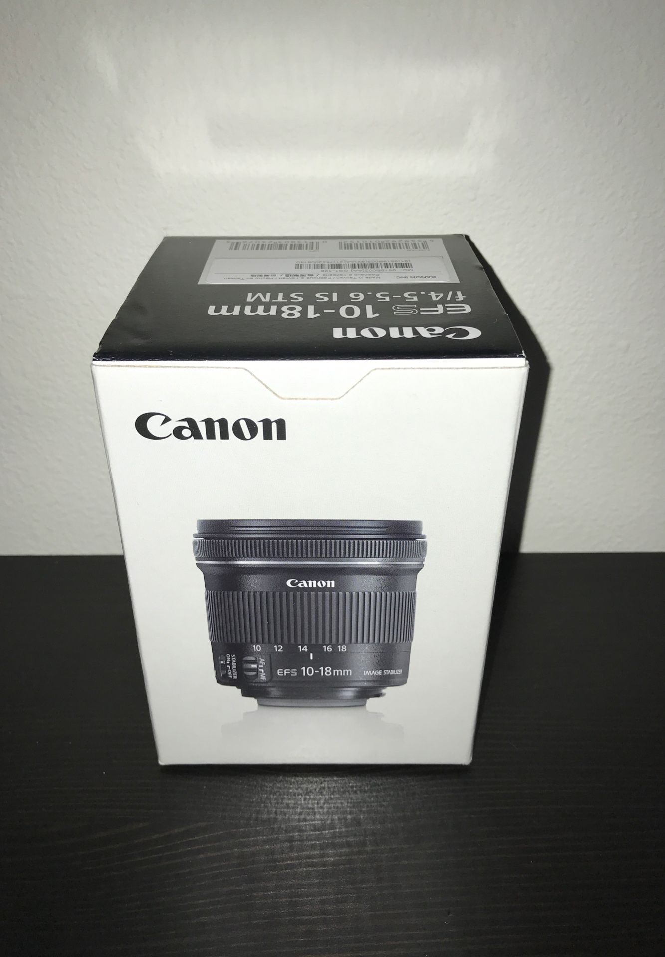 Canon EFS 10-18mm Brand New Never Used image stabilizer