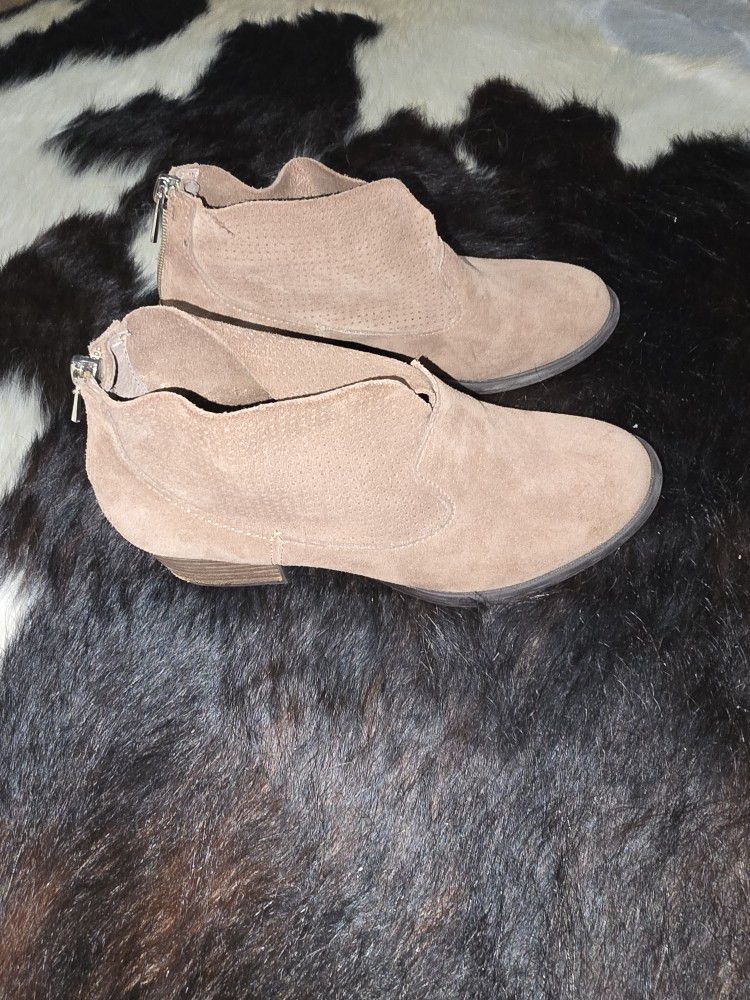 Jessica Simpson Suede Booties Tan Womens Size 6