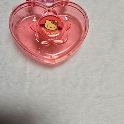 Pink Plastic Hello kitty Sanrio Heart Tiny Purse Storage Container  $4.00