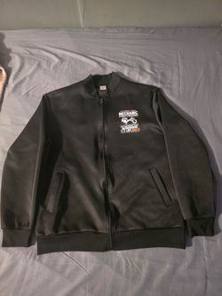 Black Mechanic Graphic Zip-Up Jacket