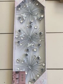 Enchanted Home Decor 3-Piece Metallic Starburst Wall Art Sets