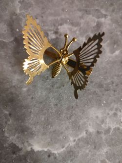 Butterfly Gold Hair Clips (4) New