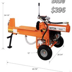 😀 Log Splitter Portable, 20 Ton Auto Return Ram System Gear Pump 7HP Engine Horizontal Full Beam Steel Wedge Firewood Splitting Forestry Harvesting,