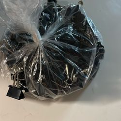 41mm Wide Metal Black Document File Ticket 4cm Width Binder Clips 24 Pcs