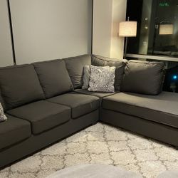 Dark Grey Sectional Couch 