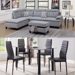 Sectional Sofa and Dining Set in Offer