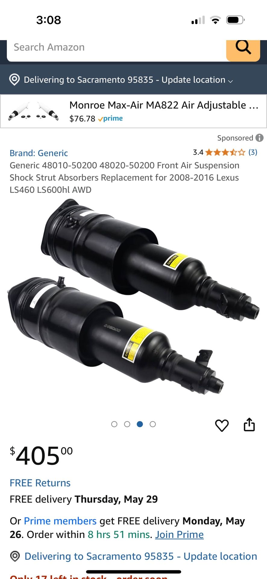 Front Air Shock Absorber