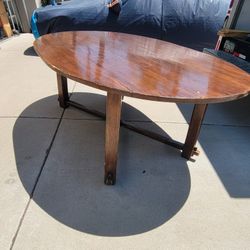 Vintage Solid Wood Farmhouse Table with X-Base – 6FT Rustic Dining
