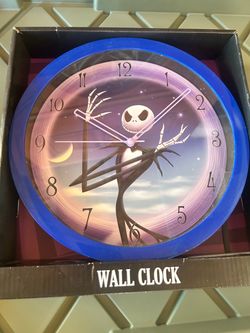 Halloween nightmare before Christmas wall clock