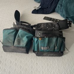 Double Sided Work Pouch Woth Belt.