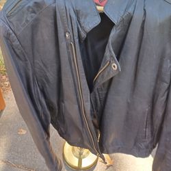 Black Leather Motorcycle Jacket 