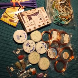 Jewelry JTV Glass Pearls Beads & Copper Wire Easy Knotter Plus Lot 