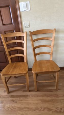 4 wood chairs