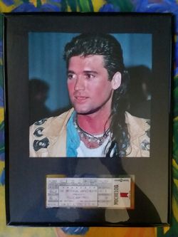 Billy Ray Cyrus Unripped Concert Ticket and Photo