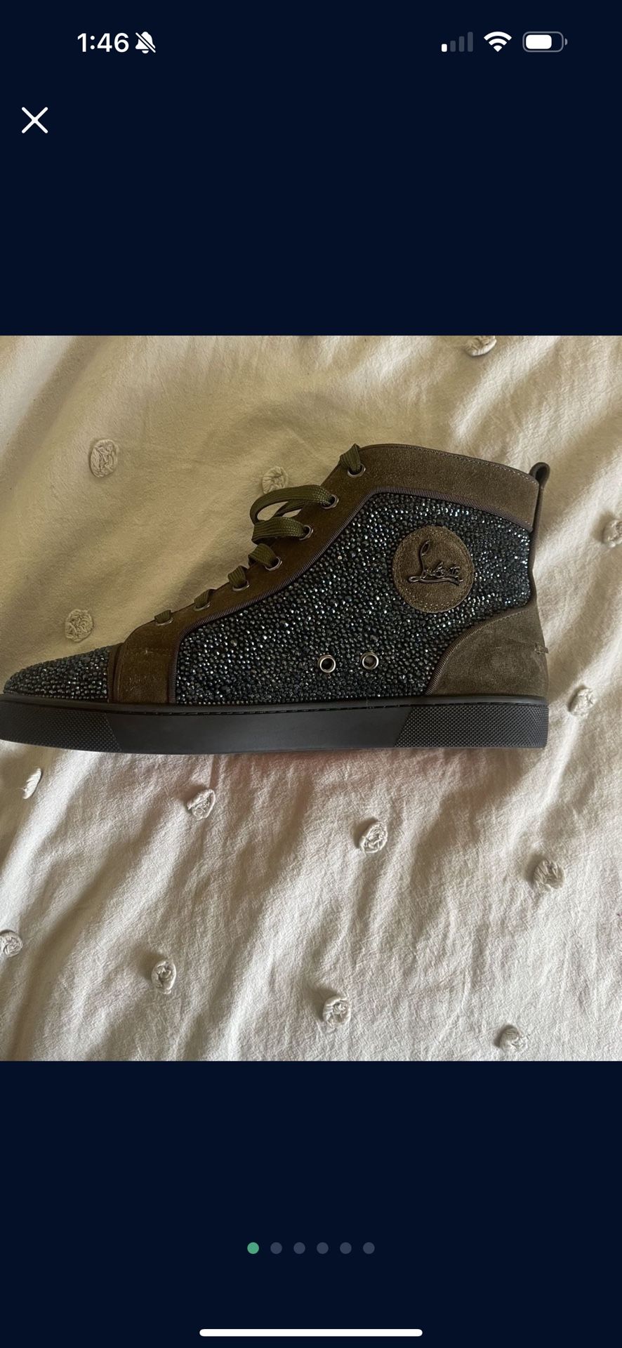 Men's Christian Louboutin Orlarto Flat Velours Size 45