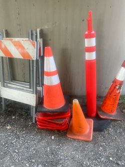 Traffic cones, home cones, sports cones, delineators and barricades