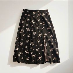 Floral Skirt with side slit size Medium