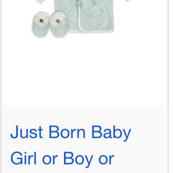 Just Born Robe And Slippers  Infant 
