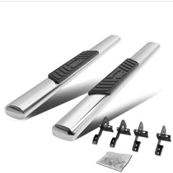 5 Inch Chrome Running Boards For 15-20 Ford F-150 Regular Cab