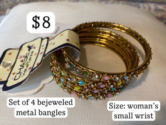 Set of 4 Bejeweled Bangles ($8 For Each Set)