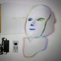 Led Face Mask Light Therapy, Red Light Therapy For Face, 7-1 Colors LED Facial Skin Care Mask