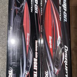 Rc Traxxas Disrupter boat and trailer.